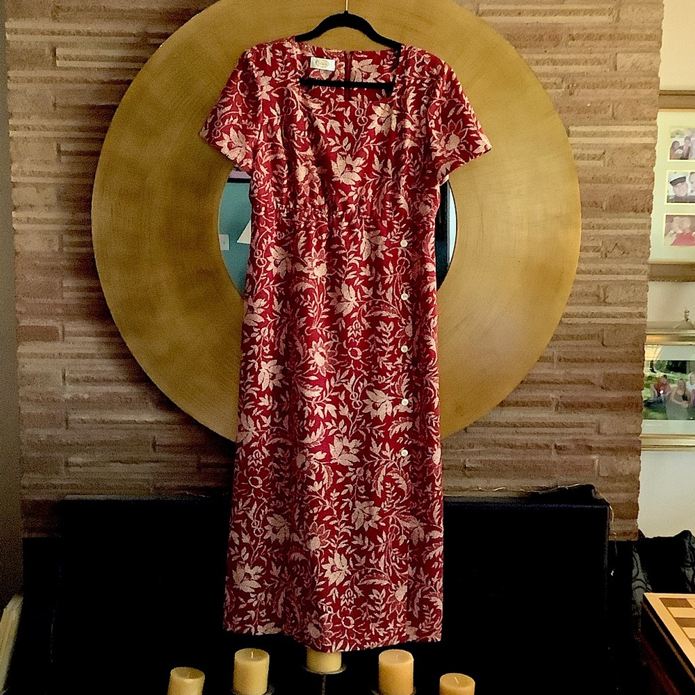 Talbots A-Line Maxie Side Button Dress-Darts Shape - image 2